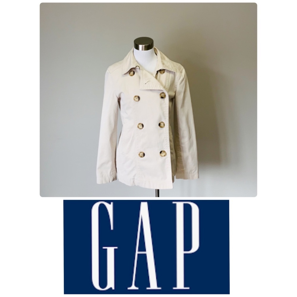 Gap Cream Double-Breasted Jacket - image 2